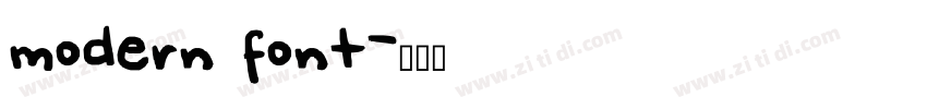 modern font字体转换